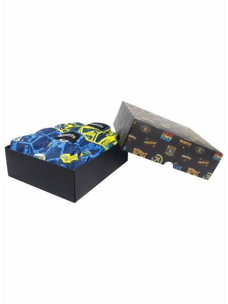 Meatfly Meatfly pánské boxerky Agostino Yellow/Blue Comics Gift Pack | Žlutá | Velikost