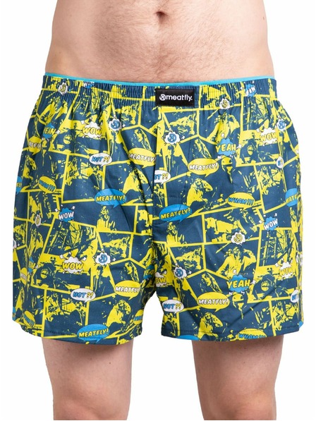 Meatfly Meatfly pánské boxerky Agostino Yellow/Blue Comics Gift Pack | Žlutá | Velikost