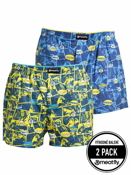 Meatfly Meatfly pánské boxerky Agostino Yellow/Blue