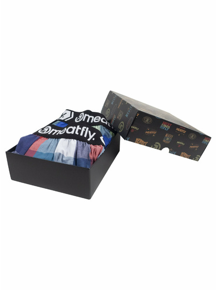 Meatfly Meatfly pánské boxerky Gigi Navy Red / Green Gift Pack | Červená | Velikost