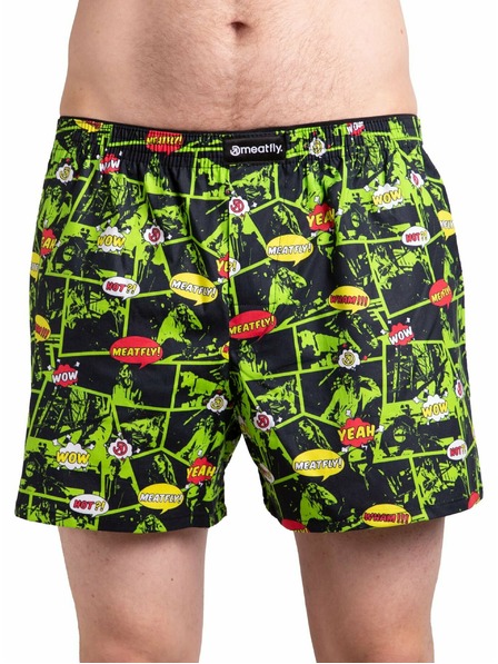 Meatfly Meatfly pánské boxerky Agostino Green Comics | Zelená | Velikost