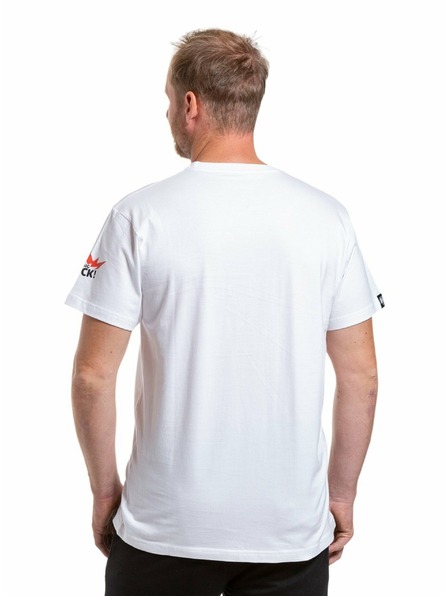 Meatfly Meatfly pánské tričko Big Shock Shattered White | Bílá | Velikost