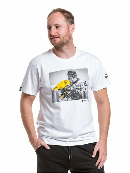 Meatfly Meatfly pánské tričko Big Shock Kiss White | Bílá | Velikost