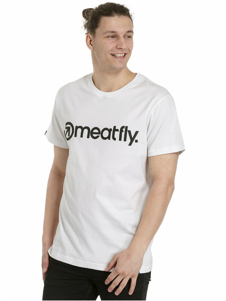 Meatfly Meatfly pánské tričko MF Logo White | Bílá | Velikost M | 100% bavlna