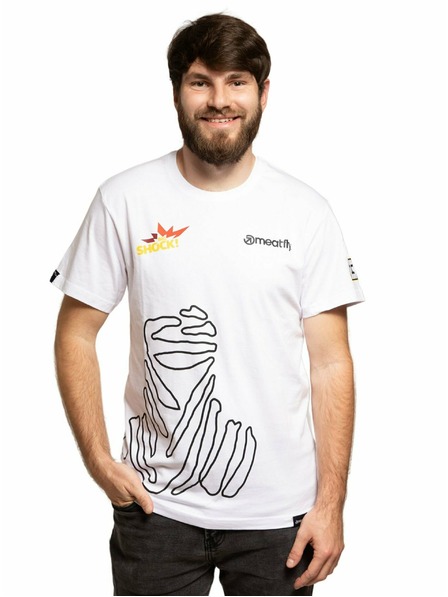 Meatfly Meatfly pánské tričko Big Shock Dakar White | Bílá | Velikost M | 100% bavlna