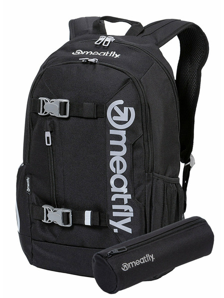 Meatfly Meatfly batoh Basejumper Black 22 L + PENÁL ZDARMA | Černá | Objem 22 L
