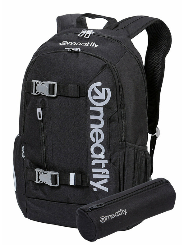Meatfly Meatfly batoh Basejumper Black 22 L + PENÁL ZDARMA | Černá | Objem 22 L