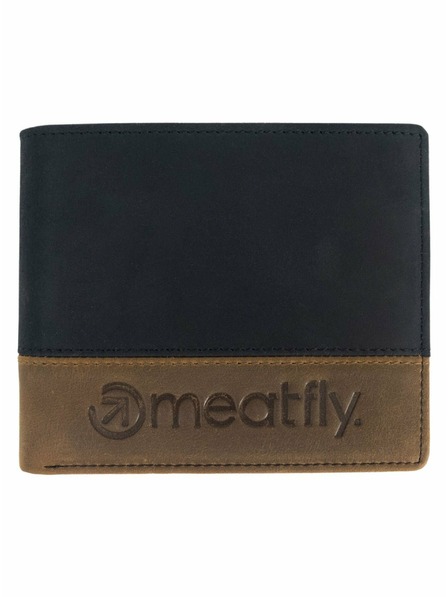 Meatfly Meatfly kožená peněženka Eddie Premium Black/Oak | Černá | Velikost