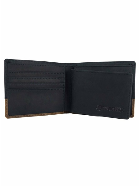 Meatfly Meatfly kožená peněženka Eddie Premium Black/Oak | Černá | Velikost