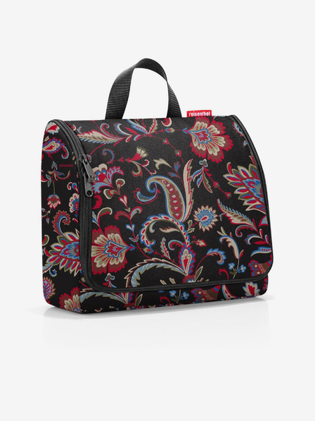 Reisenthel Vínovo-černá dámská vzorovaná kosmetická taška Reisenthel Toiletbag XL Paisley Black