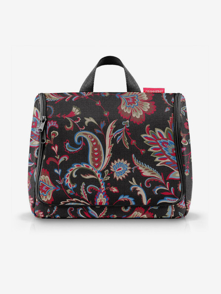 Reisenthel Vínovo-černá dámská vzorovaná kosmetická taška Reisenthel Toiletbag XL Paisley Black