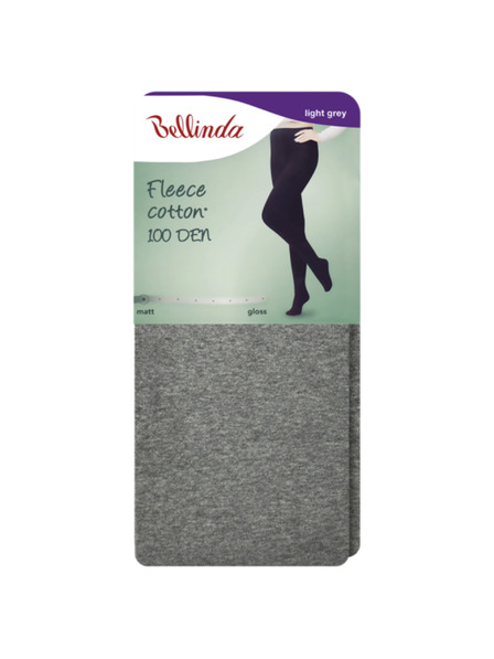 Bellinda FLEECE COTTON 100 DEN - Neprůhledné punčochové kalhoty - šedá