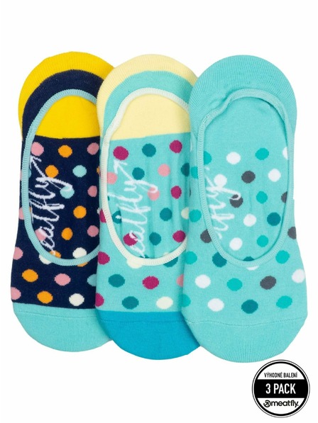 Meatfly Meatfly ponožky Low Socks Triple Pack Ocean Blue | Modrá | Velikost
