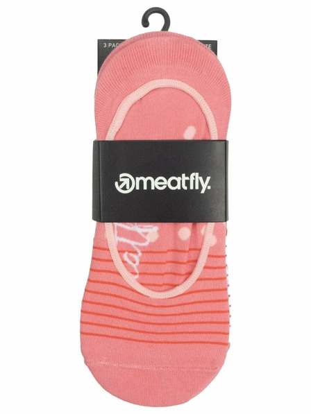 Meatfly Meatfly ponožky Low Socks Triple Pack Pink Stripe | Růžová | Velikost
