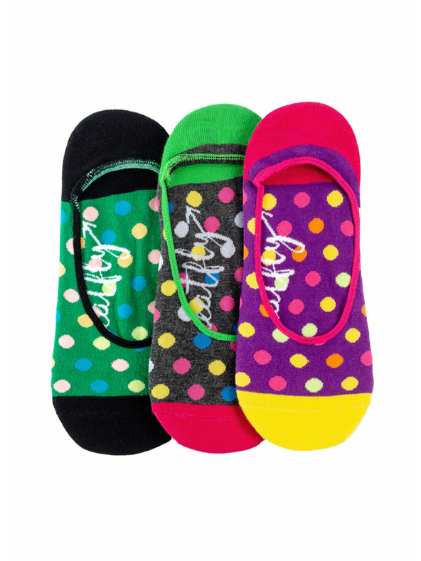 Meatfly Meatfly ponožky Low socks - Triple pack B/ Big Dots 1 | Mnohobarevná | Velikost