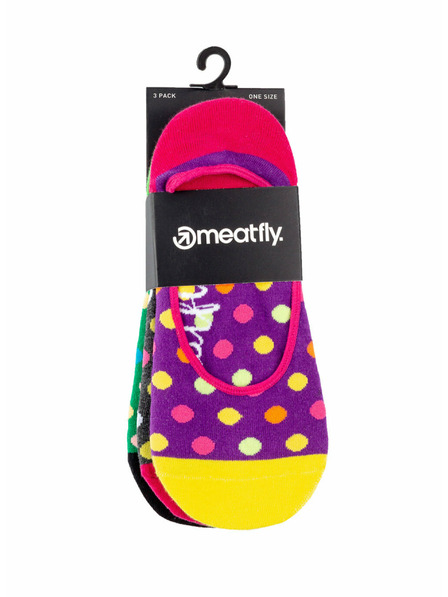 Meatfly Meatfly ponožky Low socks - Triple pack B/ Big Dots 1 | Mnohobarevná | Velikost