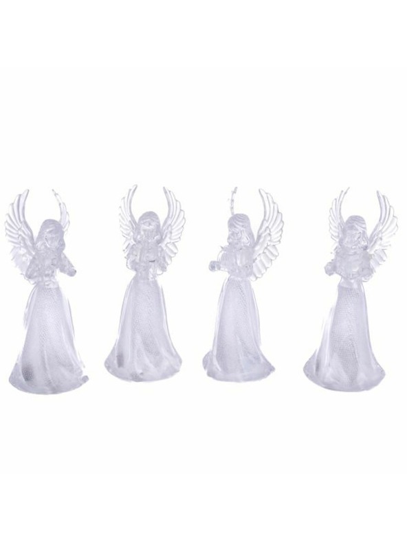 Casa de Engel Umělá LED dekorace - anděl (teplá žlutá) - sada 4ks, 1/24