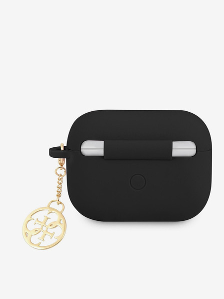 Guess Guess 4G Charm Silikonové Pouzdro pro AirPods Pro Black