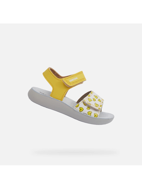 Geox Žluté dívčí sandály Geox Lightfloppy