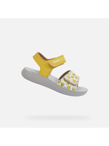 Geox Žluté dívčí sandály Geox Lightfloppy