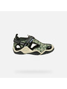 Geox Olivové chlapecké sandály Geox Wader
