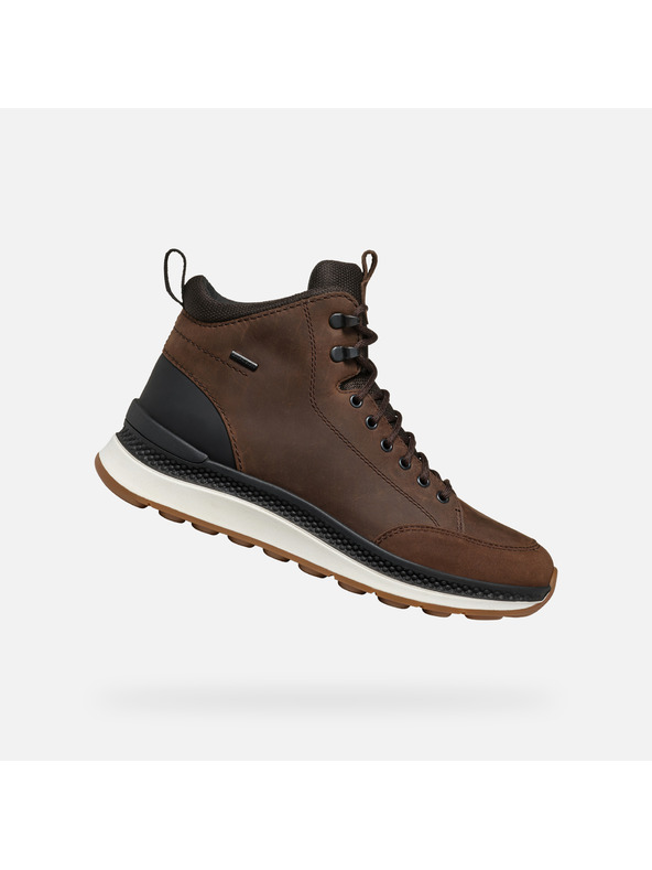 Geox Hnědá pánská kotníková obuv Geox Spherica Actif X2