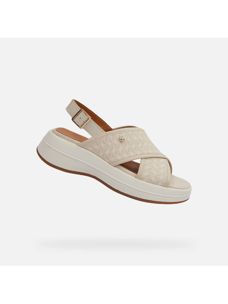 Geox Krémové dámské sandály Geox Spherica Ecub-3 S