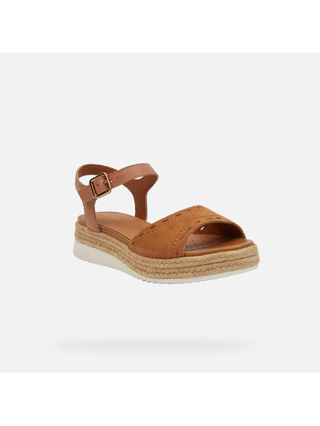 Geox Hnědé dámské sandály Geox Eolie