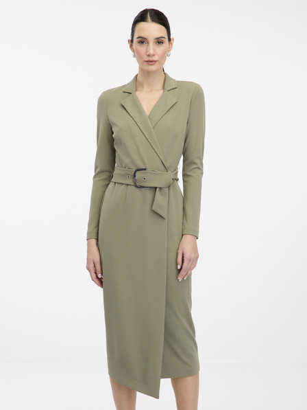 Orsay Khaki dámské midi šaty ORSAY
