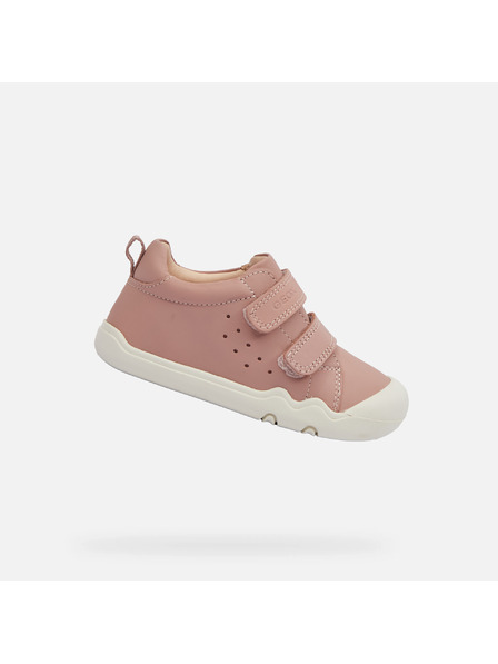 Geox Starorůžové dívčí barefoot tenisky Geox Steppieup