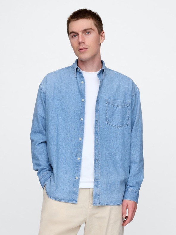 GAP Oversize džínová košile Big Shirt Americana GAP