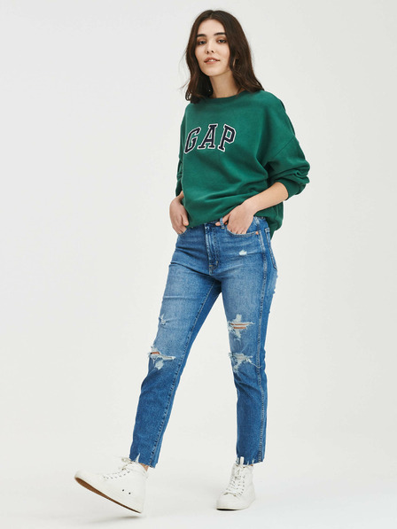 GAP Džíny slim High Rise Destructed Vintage GAP