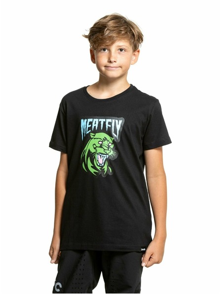 Meatfly Meatfly dětské tričko Panther Black | Černá | Velikost 158 | 100% bavlna