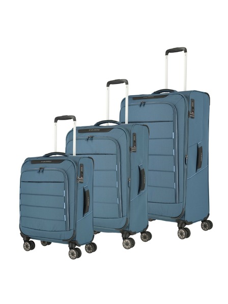 Travelite Sada cestovních kufrů Travelite Skaii 4w S,M,L - modrá