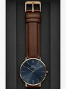 Daniel Wellington Tmavě hnědé pánské kožené hodinky Daniel Wellington CLASSIC