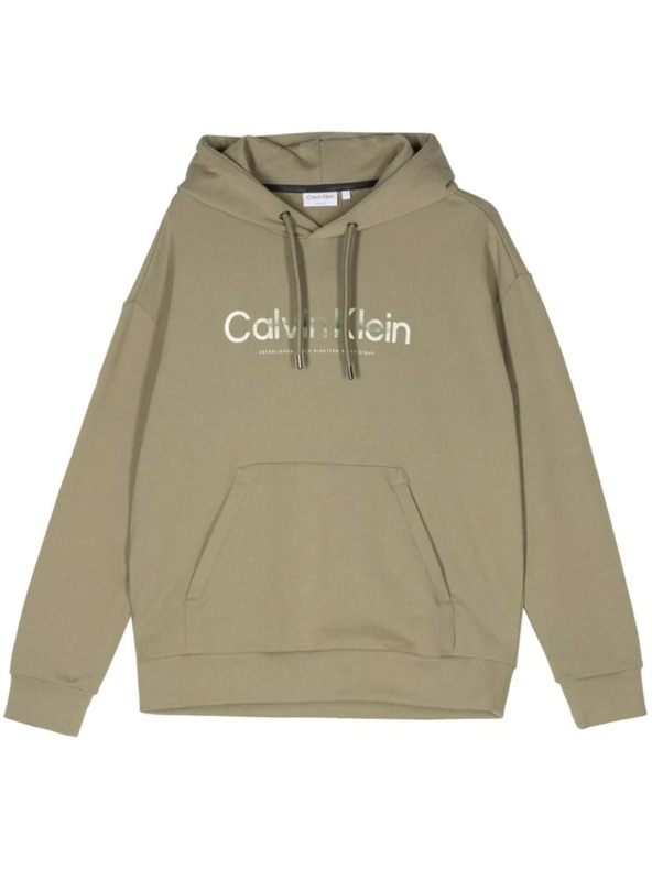 Calvin Klein Pánska zelená mikina s kapucňou Calvin Klein Diffused