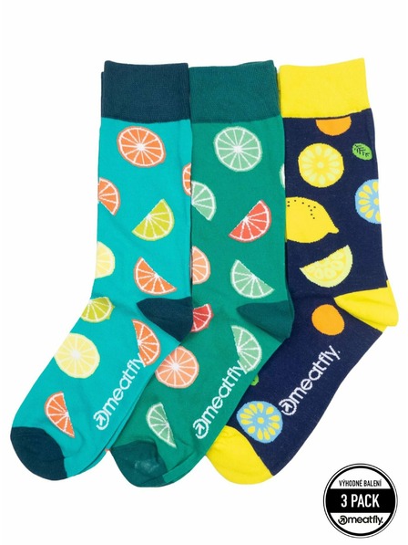 Meatfly Meatfly ponožky Lexy Triple Pack Lemons | Mnohobarevná | Velikost
