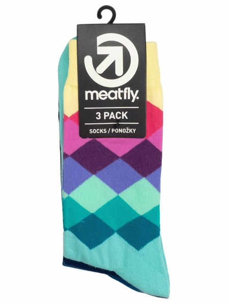Meatfly Meatfly ponožky Lexy Triple Pack Pixel | Mnohobarevná | Velikost