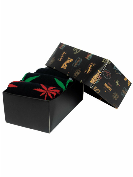 Meatfly Meatfly pánské ponožky Ganja Black Gift Pack | Mnohobarevná | Velikost