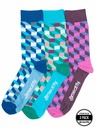 Meatfly Meatfly ponožky Lexy Triple Pack Checkers | Mnohobarevná | Velikost