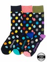Meatfly Meatfly ponožky Lexy Triple Pack Black Dots | Mnohobarevná | Velikost