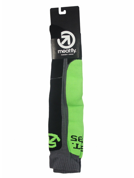 Meatfly Meatfly snowboardové ponožky Hooper Safety Green Grey | Zelená | Velikost