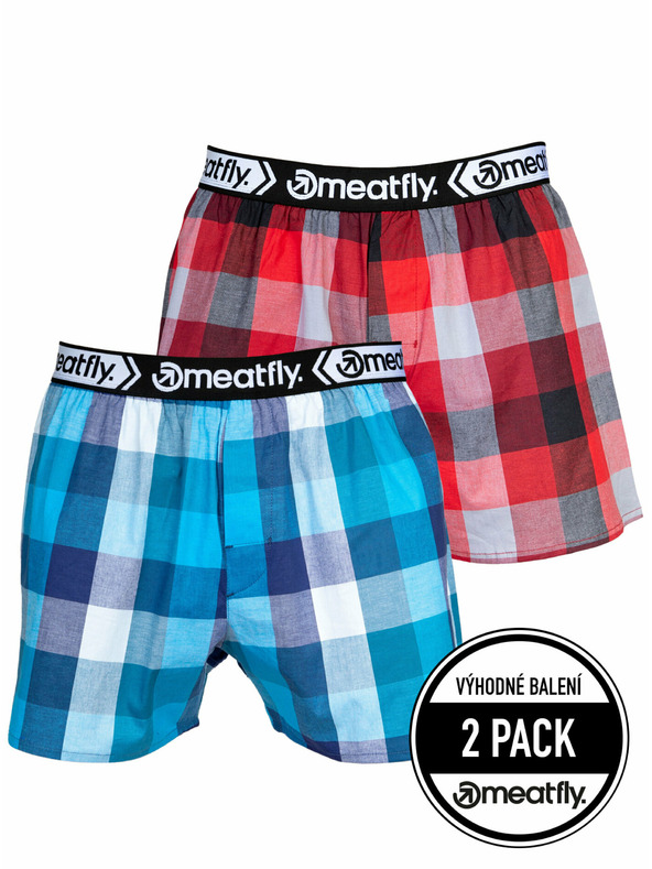 Meatfly Meatfly pánské boxerky Gigi Blue / Red | Modrá | Velikost