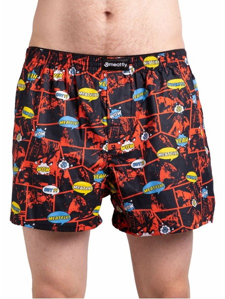 Meatfly Meatfly pánské boxerky Agostino Red/Black Comics | Červená | Velikost
