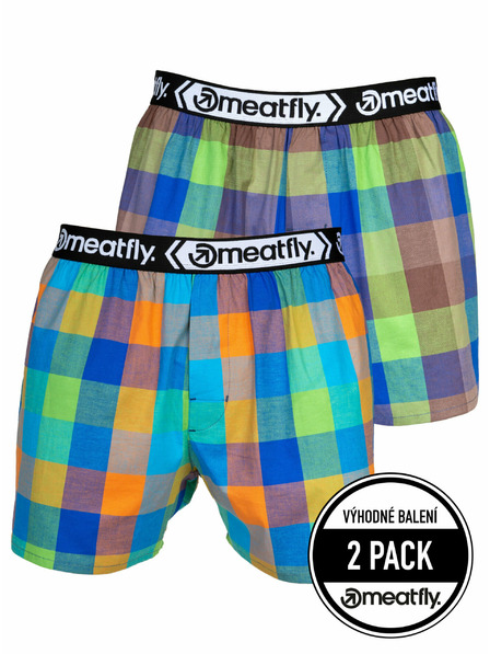 Meatfly Meatfly pánské boxerky Gigi Orange / Brown | Oranžová | Velikost