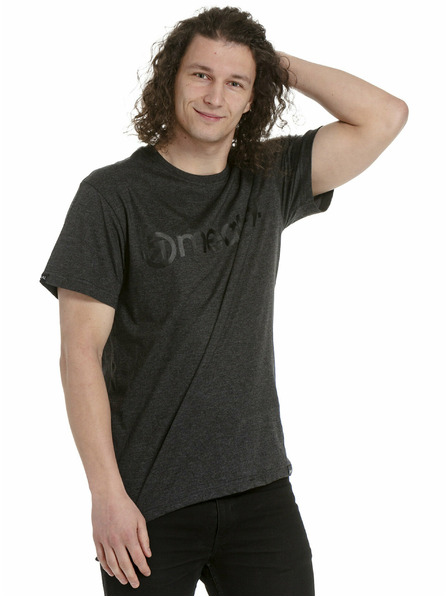 Meatfly Meatfly pánské tričko MF Logo Charcoal Heather | Šedá | Velikost