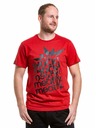 Meatfly Meatfly pánské tričko Big Shock Shattered Dark Red | Červená | Velikost