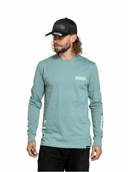 Meatfly Meatfly pánské tričko s dlouhým rukávem Appex Dusty Mint