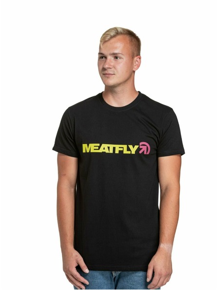 Meatfly Meatfly pánské tričko Logex Lime/Black | Žlutá | Velikost S | 100% bavlna