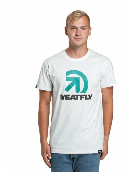 Meatfly Meatfly pánské tričko Dais White | Bílá | Velikost